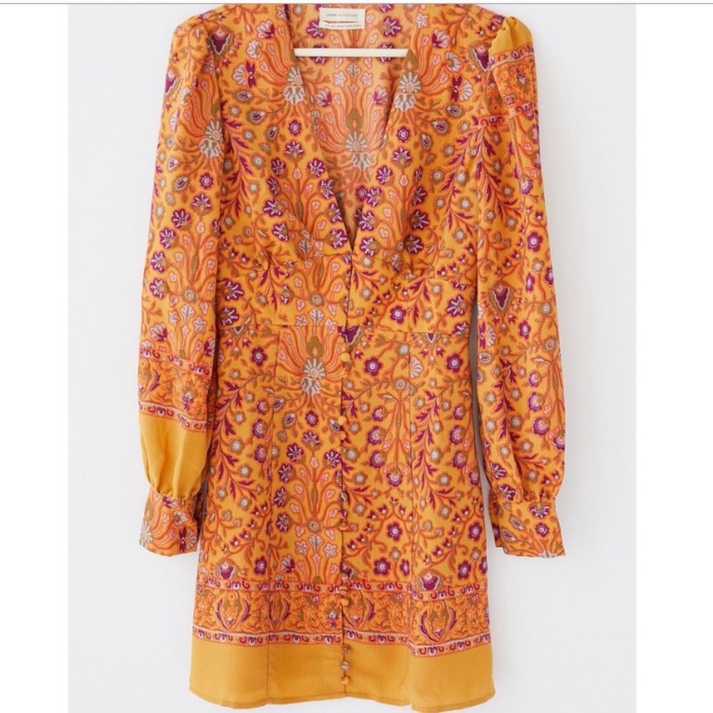 Urban Outfitters floral retro 70s mini dress